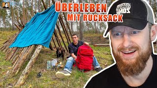 ÜBERLEBEN mit NOTFALL-RUCKSACK - Mattin testet offizielles Notgepäck | Fritz Meinecke reagiert