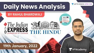 Daily News Analysis | 19th January 2022 | Crack UPSC CSE 2022/23 with Rahul Bhardwaj