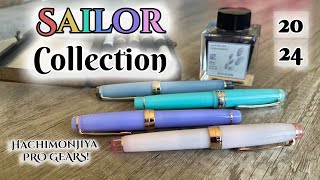 My SAILOR Fountain Pen Collection 2024 | Ginzan Snow Grey, Jellyfish, Rime on Trees