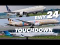 MANTAP!! NONTON PESAWAT TOUCHDOWN di Runway 24 Soekarno-Hatta Int'l Airport (CGK) - DEKAT BANGET!