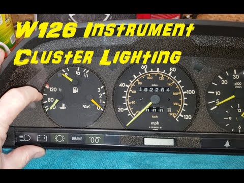 W126 Mercedes 300SD Instrument Cluster Issues - Lighting and Guages - Part 1