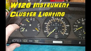 W126 Mercedes 300SD Instrument Cluster Issues  Lighting and Guages  Part 1