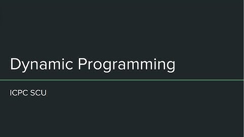 Dynamic Programming: Introduction
