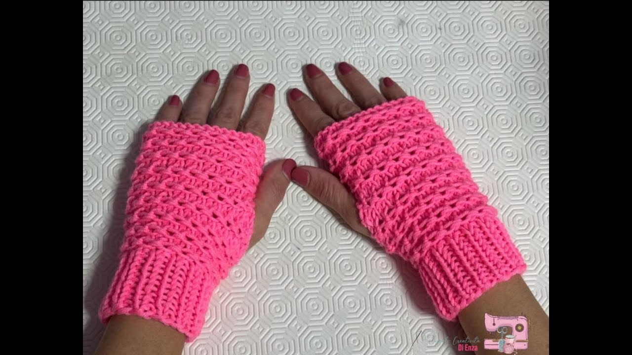 Mezzi guanti ai ferri che tutti possono realizzare!!! 🧶🧤 Facilissimi senza diminuzioni e aumenti 👍