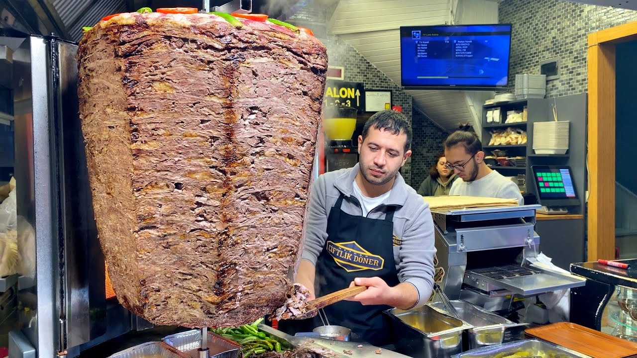 It's Crazy! 500 Kilos of Doner Kebab Sales per Day Turkish Street