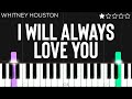 Whitney Houston - I Will Always Love You | EASY Piano Tutorial