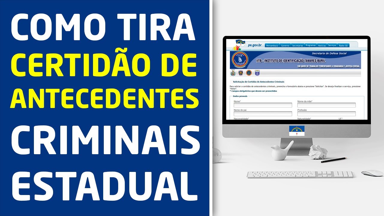 Tirar atestado de antecedentes criminais online - Certidão antecedentes  estadual