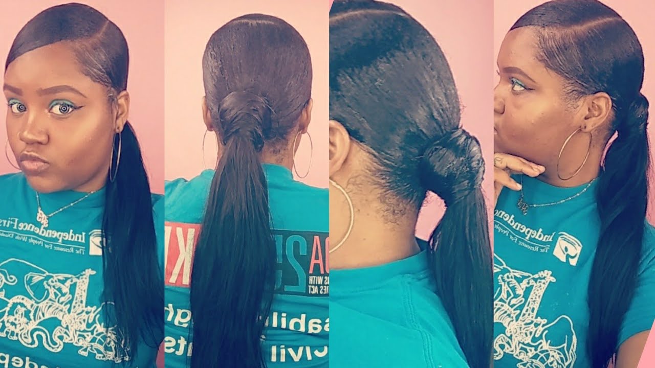 Diy Sleek Swoop Low Ponytail On Short Hair No Glue Aliexpress Luvin Hair