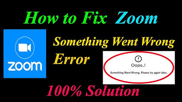 How to Fix Zoom  Oops - Something Went Wrong Error in Android & Ios - Please Try Again Later