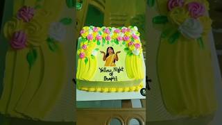গায়ে হলুদের কেক #cake #vanilacakedecoration #yellowcake #foryou #song
