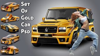 Golden Car PSD for photo Editing !! How to Add Car in Photo !! Photo Editing Class screenshot 5