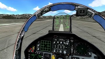 Lock On Flamming Cliff 2 - F15 vs (2) SU27 and landing