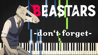 BEASTARS -don't forget- | Piano Cover / Tutorial