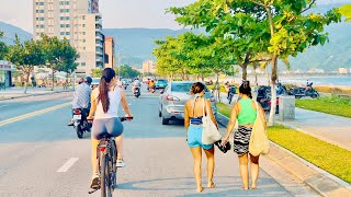 🚴 Da Nang Beach ● VIETNAM ● Cycling Along Da Nang Beaches 【🇻🇳 4K】