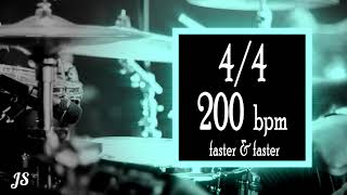 Accelerating Drum Beat 120 - 200 Bpm