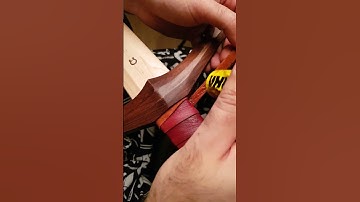 Wrapping a sword grip with deerskin leather strap