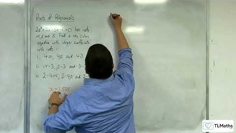 A-Level Further Maths D2-15 Roots of Polynomials: Substitution Method for Cubics