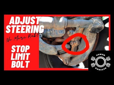 Adjust the Steering Stop Bolt to stop tire rub #tirerub #poweraddictscrew #jeepyj