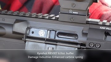 [12] 9mm AR Bolt Bounce Testing - Kynshot RB5007 6oz. buffer - 1000fps slow-mo