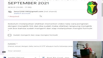 Video cara pengisian google form