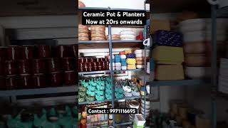 सबसे सस्ता Ceramic Market Khurja || Ceramic Pots & Planters Wholesale/Retail || Garden Decor Items