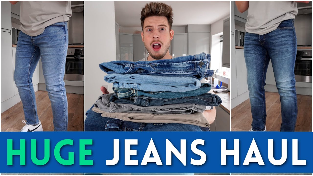 *HUGE* Men's Jeans Try-On Haul | The Best Slim/Regular Fitting Jeans ...