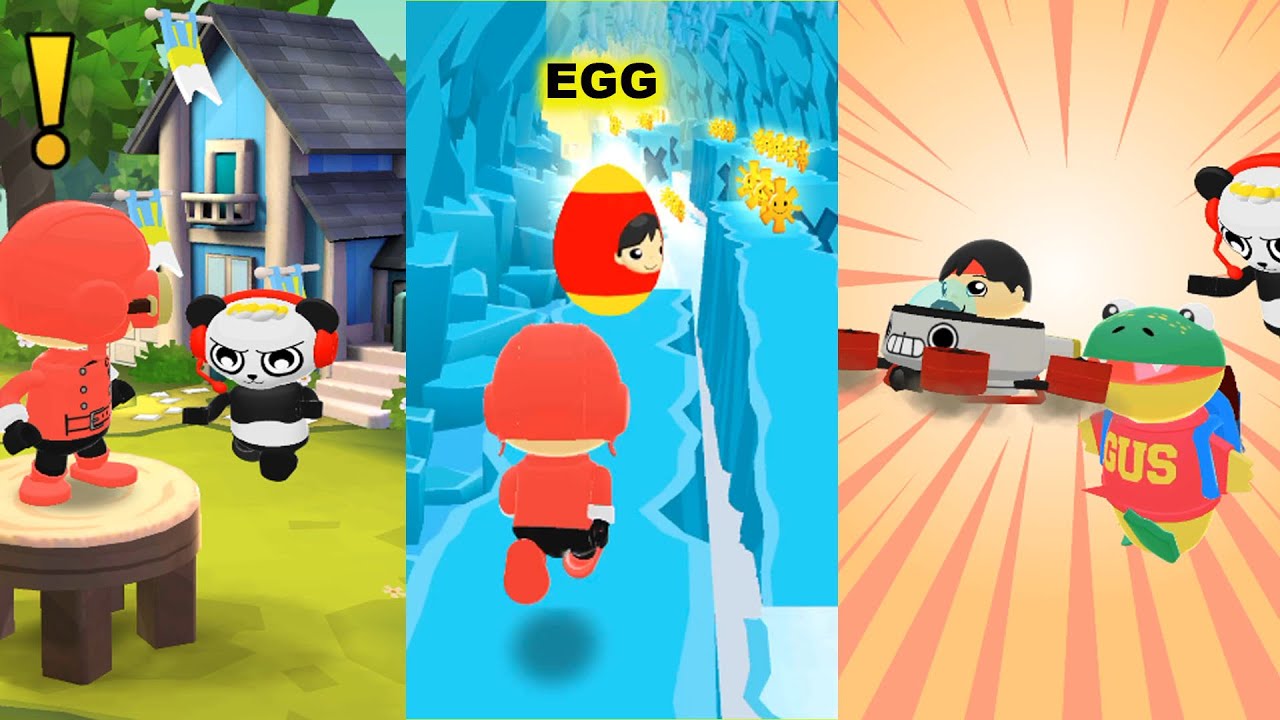 Tag With Ryan Red Ryan vs Spy Hovercraft vs Swab Ryan New Gameplay!!