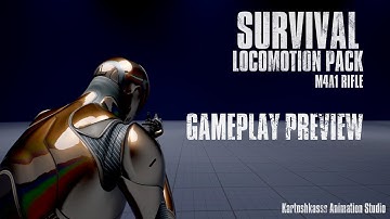 Survival Locomotion Pack - M4A1 Rifle Third Person Gameplay DEMO (UE Marketplace - Animations)