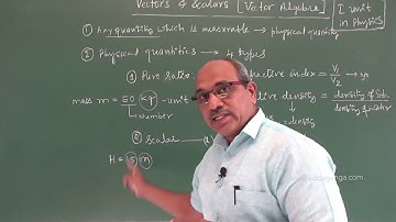 1 PUC - PHYSICS - SCALARS AND VECTORS PART 1