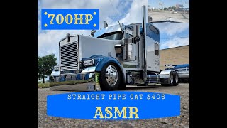 **ASMR** Kenworth W900L | STRAIGHT PIPED CAT 3406E 1LW | 700 HP | EXHAUST MIC | AMERICAN GLORY |