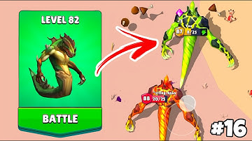 Dino io 3D : Merge Dinosaur game in MAX LEVEL ⭐ Merge Simulator Battles ( PART - 16 ) KNL