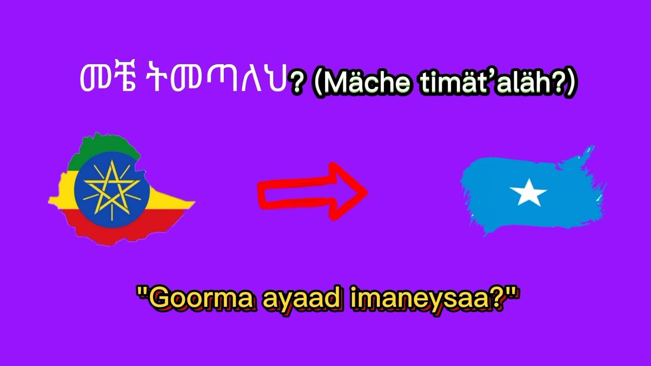 Baro Amharic To Somali - Weedho Muhiim ah - [ PART7️⃣ ]
