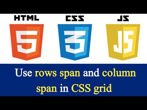 Use rows span and column span in CSS grid | Web development tutorial| CSS tutorial #26