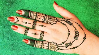 Eid Special & Stylish Jewellery Mehndi Design for Back Hand || Beautiful Short Hand Mehndi Design