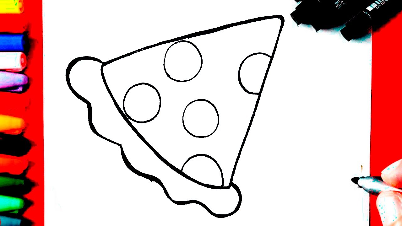 COMO Desenhar Fatia de PIZZA Fácil Fácil 