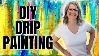 Step-by-Step Acrylic Drip Painting Tutorial / Simple DIY