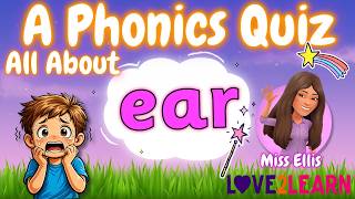 EAR PHONICS QUIZ FOR KIDS | All About the Sound ear!