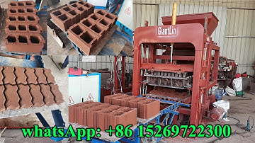 QT4-18 hydraulic cement cabro interlocking brick maker, automatic concrete hollow blocks machine