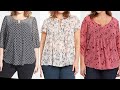 Plus size women plated style chiffon three quarters sleeve casual blouse/Shirts and top design2020