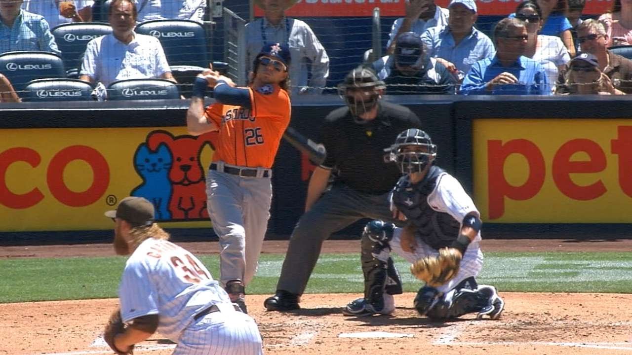 4/29/15: Astros sweep Padres, win sixth straight game