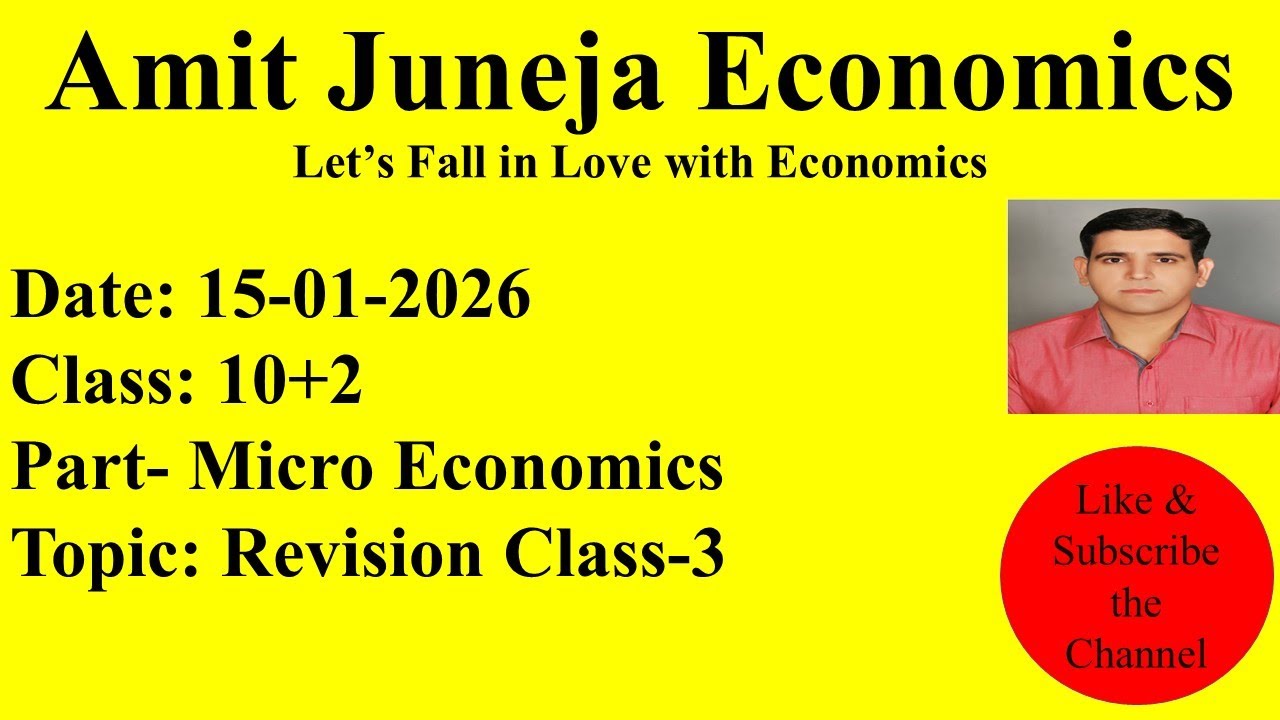 Revision Class-3 10+2 Economics Session: 2025-26
