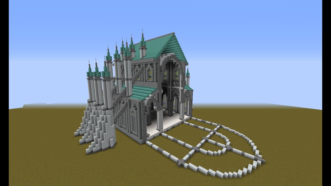 Minecraft: Build the Favonius Cathedral from Genshin Impact | Tutorial | Part 1