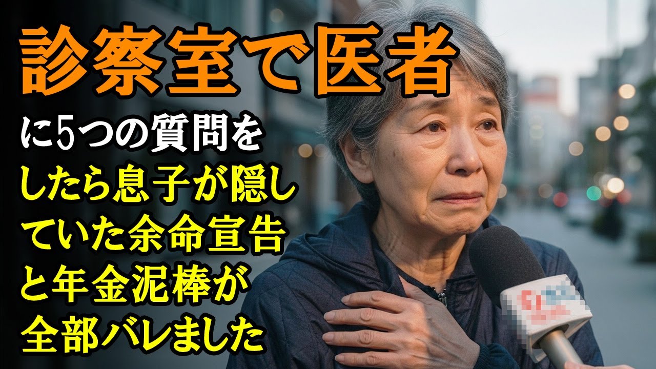 診察室で医者に5つの質問をしたら、息子が隠していた余命宣告と年金泥棒が全部バレました