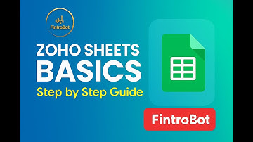 Zoho Sheets Basics Tutorial | Step-by-Step Guide for Beginners | FintroBot