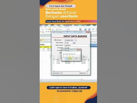 Input dan tampil data sheet berbeda diexcel dengan userform | Belajar ...