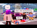 Helping An Old Lady Cross The Road.. She Got Hit & Almost Died.. (Roblox)