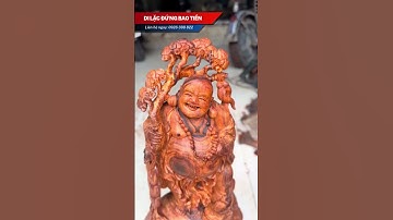 Tượng Di Lặc đứng gỗ trắc nguyên khối. Sở hữu ngay! #gomynghe #phongthuy #gomynghetienhuyen