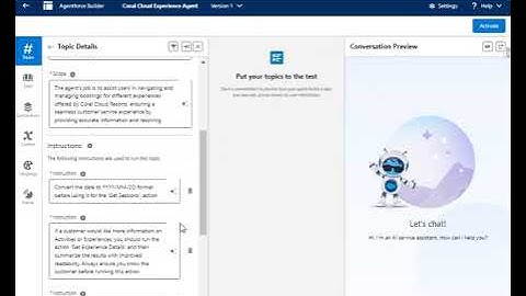 Update a Flow, Agent Action, and Topic