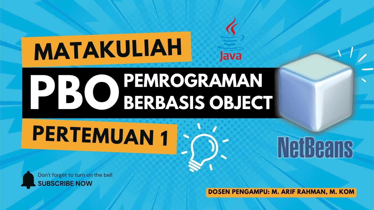 PBO Pertemuan 1 – Instalasi dan Pengenalan Java NetBeans - YouTube
