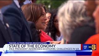 8News exclusive: VP Harris on small business struggles, 2024 election bid, supply chain issues
